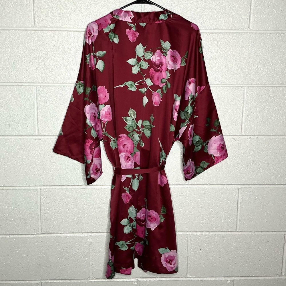 < Apt. 9 Red Floral Print Plus Size Robe > - Picture 4 of 4